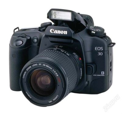 Лот: 2122072. Фото: 1. Canon EOS 30 QV хорошее состояние. Плёночные зеркальные
