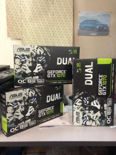 Лот: 9965132. Фото: 1. Видеокарта Asus Geforce GTX 1070... Видеокарты