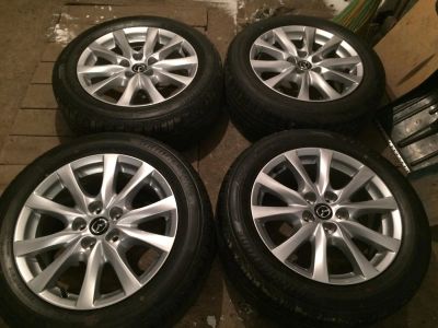 Лот: 4924258. Фото: 1. Колеса летние Mazda Bridgestone... Шины на дисках