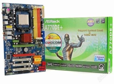 Лот: 2165264. Фото: 1. ASRock A770DE+ Socket AM2+/AM3. Материнские платы