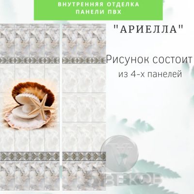 Лот: 19068258. Фото: 1. Панели ПВХ Новита Лайт "Ариелла... Другое (отделочные материалы)