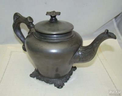 Лот: 17685063. Фото: 1. Sheffield чайник антикварный с... Предметы интерьера и быта