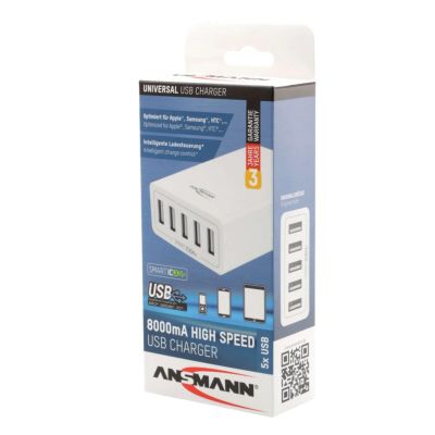 Лот: 21516139. Фото: 1. СЗУ USB Ansmann Charger 8000 mAh... Зарядные устройства, блоки питания, адаптеры сетевые для смартфонов
