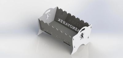 Лот: 8790223. Фото: 1. Мангал 2.5 мм сталь с гербом Красноярска... Мангалы, грили, коптильни
