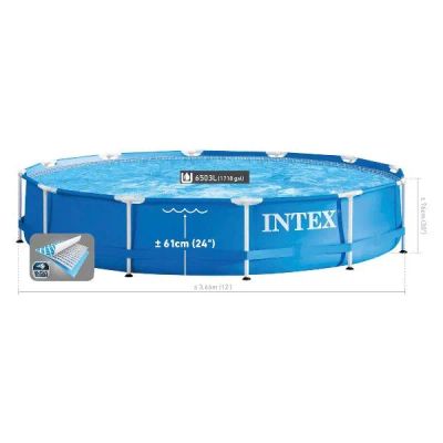 Лот: 25340114. Фото: 1. Каркасный бассейн Intex Metal... Бассейны, аксессуары и комплектующие
