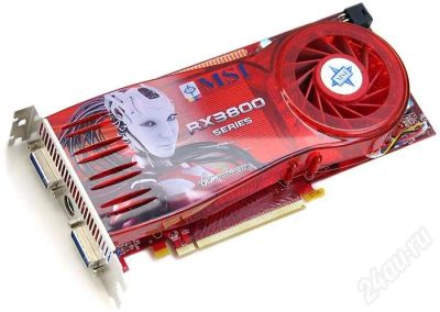 Лот: 728110. Фото: 1. MSI HD3870OC 512Mb DDR4. Тихая... Видеокарты
