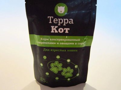 Лот: 7398151. Фото: 1. Корм Терра кот перепелиный вкус... Корма