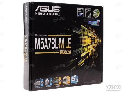 Лот: 9404567. Фото: 1. Материнская плата ASUS M5A78L-M... Материнские платы
