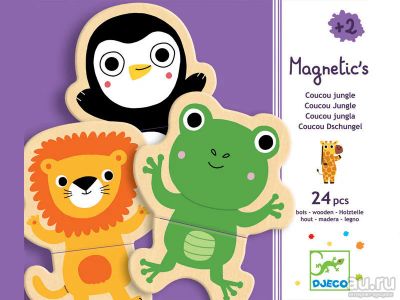Лот: 9176441. Фото: 1. Магнитная игра Ку-ку, Djeco. Развивающие