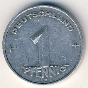 Лот: 8813236. Фото: 1. Германия 1 пфенниг 1953 года ГДР... Германия и Австрия