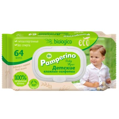 Лот: 25577412. Фото: 1. Салфетки влажные Pamperino, детские... Средства личной гигиены 