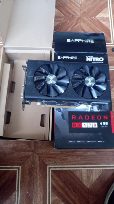 Лот: 16326517. Фото: 1. Видеокарта RX 470 Saphire Nitro... Видеокарты