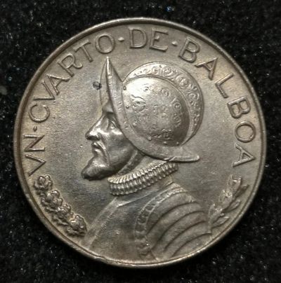 Лот: 23246325. Фото: 1. 1/4 бальбоа 1947 года. Панама... Америка