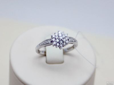 Лот: 12321742. Фото: 1. ЗОЛОТОЕ КОЛЬЦО С БРИЛЛИАНТАМИ... Кольца, перстни