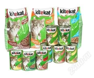Лот: 974343. Фото: 1. Корм Kitekat для взрослых кошек... Корма