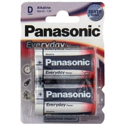 Лот: 22979163. Фото: 1. Батарейка D Panasonic Everyday... Батарейки, аккумуляторы, элементы питания