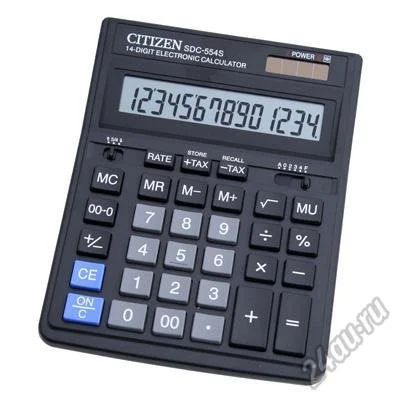 Лот: 5752696. Фото: 1. Калькулятор Citizen SDC-554S 14... Калькуляторы