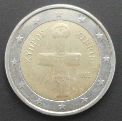 Лот: 24592899. Фото: 1. 2 евро 2008 Кипр (1244). Европа