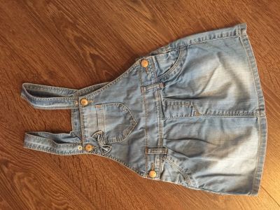 Лот: 14482335. Фото: 1. Сарафан джинсовый Zara 110. Платья, сарафаны