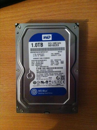 Лот: 5104515. Фото: 1. Жесткий диск 1Tb Western Digital... Жёсткие диски (HDD)