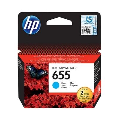 Лот: 18856240. Фото: 1. Картридж HP CZ110AE (№655, cyan... Картриджи, расходные материалы