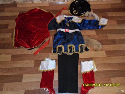 Лот: 8093271. Фото: 1. Карнавальный костюм "кот в сапогах... Взрослые карнавальные костюмы