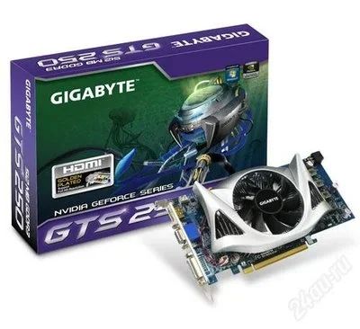 Лот: 2344043. Фото: 1. Gigabyte GTS 250 1Gb 256bit. Видеокарты