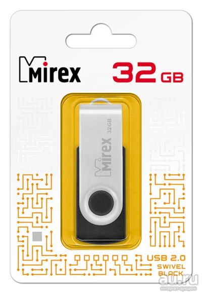 Лот: 17705092. Фото: 1. USB 32 Gb Mirex Swivel черный... USB-флеш карты