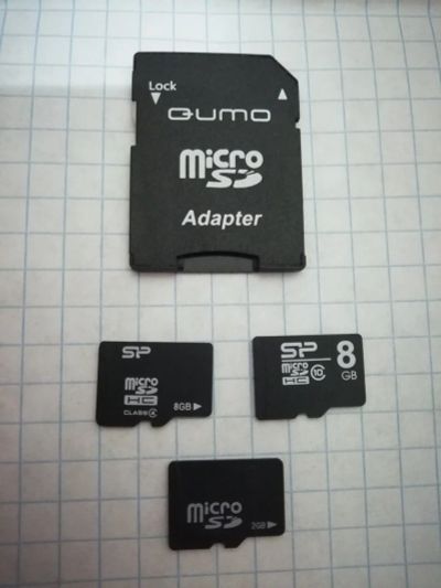 Лот: 11666781. Фото: 1. 2 карты памяти micro SD по 8 гигов... Карты памяти