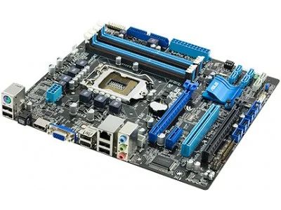 Лот: 4653923. Фото: 1. Мат.плата S1155 H77 Asus P8H77-M... Материнские платы
