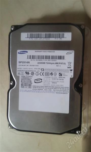 Лот: 1920087. Фото: 1. Жесткий диск Samsung 250 Гб. Жёсткие диски (HDD)