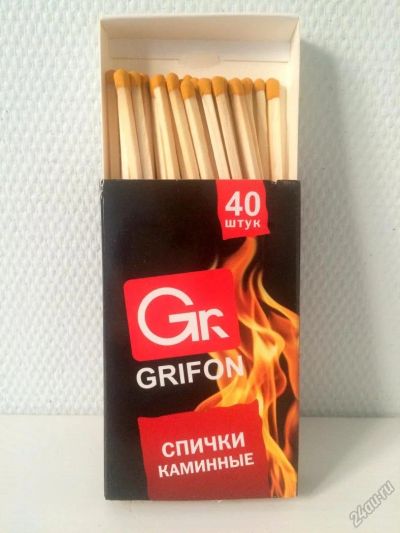 Лот: 5547111. Фото: 1. Спички каминные Grifon, Россия. Зажигалки, спички, пепельницы