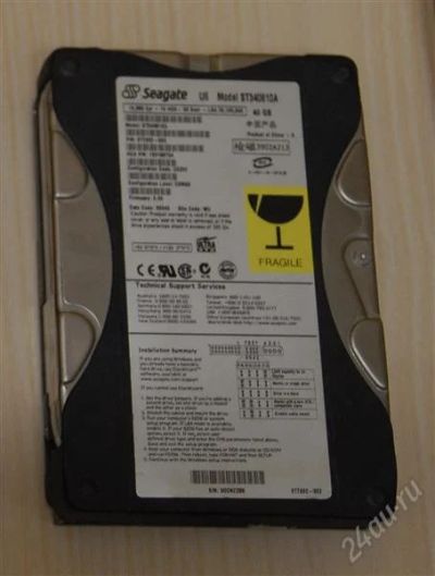 Лот: 1982549. Фото: 1. Жесткий диск Seagate 40 Gb IDE. Жёсткие диски (HDD)