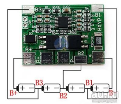 Лот: 17592548. Фото: 1. BMS 4S 3,2 V 8A LiFePO4. Печатные платы