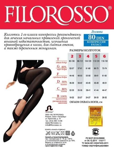 Лот: 11980416. Фото: 1. Лосины компрессионные 80 den... Другое (красота и здоровье)