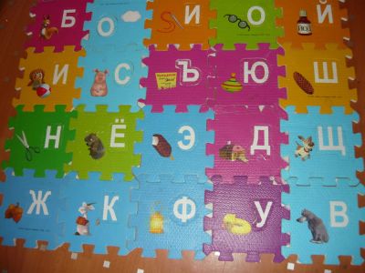 Лот: 9415218. Фото: 1. Мягкая мазаика с алфавитом "Маша... Развивающие