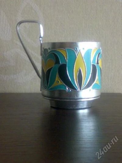 Лот: 135556. Фото: 1. Подстаканник "Лилии". Кружки, стаканы, бокалы