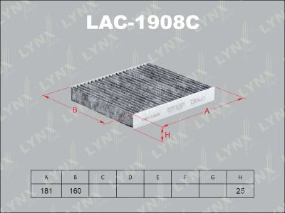 Лот: 13357149. Фото: 1. Lynx LAC-1908C Салонный фильтр. Расходные материалы