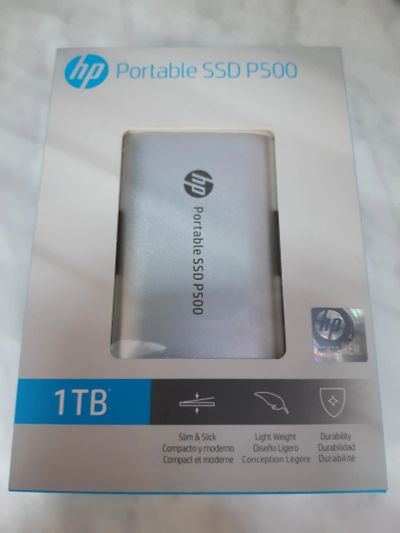 Лот: 10221290. Фото: 1. Внешний SSD HP P500 1000 Гб Silver... Внешние жесткие диски