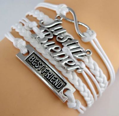 Лот: 4944707. Фото: 1. Браслет. Белый, "Джастин Бибер... Браслеты