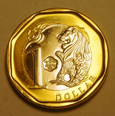 Лот: 3992901. Фото: 1. Сингапур.1 доллар 2013 г.(695). Азия