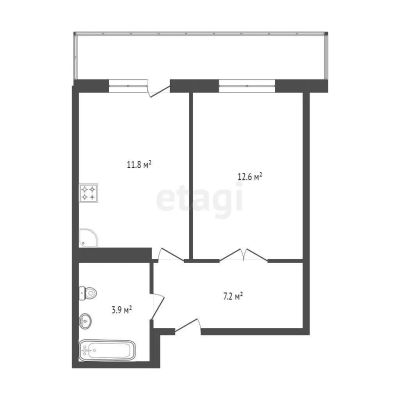Лот: 24812723. Фото: 1. Продам 1-комн. кв. 34.9 кв.м... Квартиры, студии