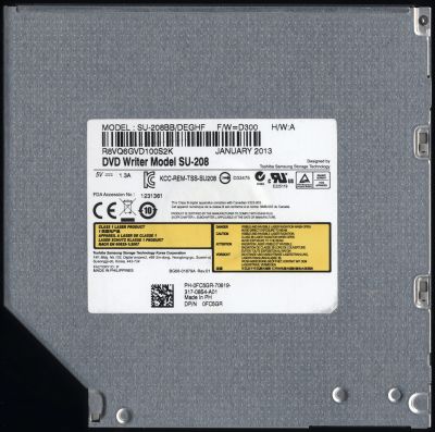 Лот: 12755643. Фото: 1. Оптический привод SATA 9.5мм DVD... Приводы CD, DVD, BR, FDD