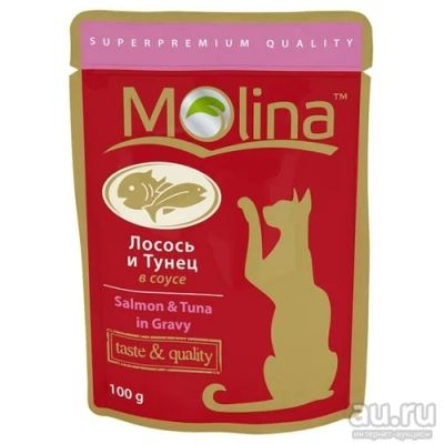 Лот: 15097892. Фото: 1. (Молина) Лосось/Тунец в соусе... Корма