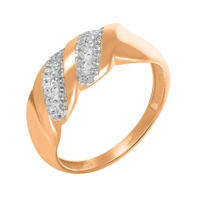 Лот: 23835581. Фото: 1. Кольцо TALANT из золота с фианитами. Кольца, перстни