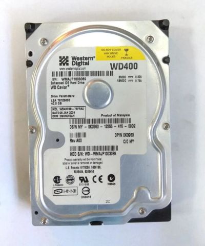 Лот: 11196138. Фото: 1. Жесткий диск WD400BB-75FRA0 40... Жёсткие диски (HDD)