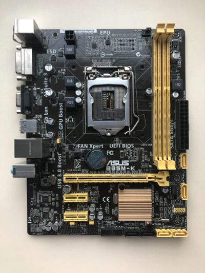 Лот: 24877175. Фото: 1. MB ASUS B85M-K (iB85). Материнские платы