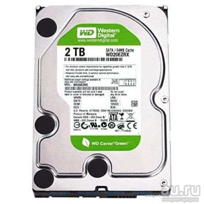 Лот: 17033957. Фото: 1. Жесткий диск WD Caviar green 2tb... Жёсткие диски (HDD)