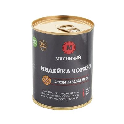 Лот: 20509355. Фото: 1. Индейка Чоризо Премиум «Мясничий... Консервы