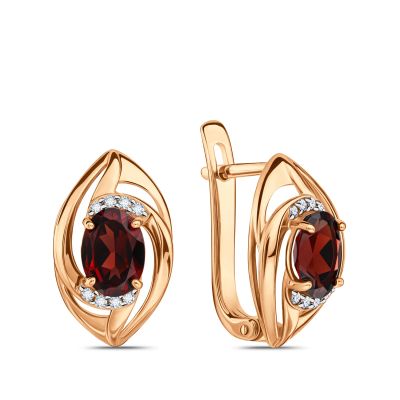 Лот: 23879075. Фото: 1. Серьги TALANT из золота с гранатом... Серьги, каффы